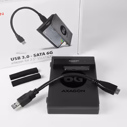 Axagon ADSA-1S6 contenitore di unità di archiviazione Box esterno HDD/SSD Nero 2.5"