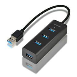 Axagon HUE-S2B hub di interfaccia USB 3.2 Gen 1 (3.1 Gen 1) Type-A 5000 Mbit/s Nero