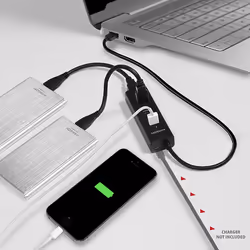 Axagon HUE-S2B hub di interfaccia USB 3.2 Gen 1 (3.1 Gen 1) Type-A 5000 Mbit/s Nero - Vista aggiuntiva 5