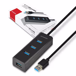 Axagon HUE-S2BL, USB 3.2 Gen 1 (3.1 Gen 1) Type-A, USB 3.2 Gen 1 (3.1 Gen 1) Type-A, 5000 Mbit/s, Nero, Plastica, 1,2 m