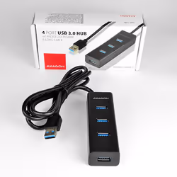 Axagon HUE-S2BL hub di interfaccia USB 3.2 Gen 1 (3.1 Gen 1) Type-A 5000 Mbit/s Nero - Vista aggiuntiva 6