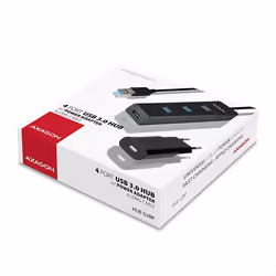 Axagon HUE-S2BP hub di interfaccia USB 3.2 Gen 1 (3.1 Gen 1) Type-A 5000 Mbit/s Nero - Vista aggiuntiva 8