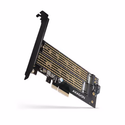 Axagon PCEM2-D, PCIe, M.2, SATA, Piena altezza/Basso profilo, PCIe 4.0, Nero, Oro, PC