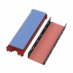 Axagon CLR-M2 sistema di raffreddamento per computer M.2 NVMe SSD, Unità allo stato solido Dissipatore di calore/Radiatore Nero, Rosso 1 pz - Vista aggiuntiva 5