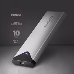 Axagon EEM2-UG2 contenitore di unità di archiviazione Box esterno SSD Nero, Grigio M.2 - Vista aggiuntiva 2