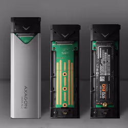 Axagon EEM2-UG2 contenitore di unità di archiviazione Box esterno SSD Nero, Grigio M.2 - Vista aggiuntiva 4