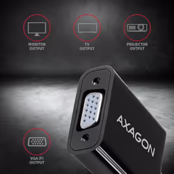 Axagon RVD-VGN cavo e adattatore video 0,15 m DisplayPort VGA (D-Sub) Nero - Vista aggiuntiva 4