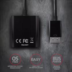 Axagon RVD-VGN cavo e adattatore video 0,15 m DisplayPort VGA (D-Sub) Nero - Vista aggiuntiva 6