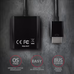Axagon RVH-VGN cavo e adattatore video 0,15 m HDMI tipo A (Standard) VGA (D-Sub) Nero - Vista aggiuntiva 6