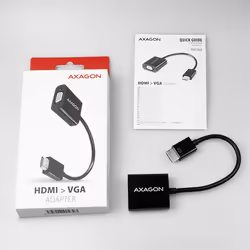 Axagon RVH-VGN cavo e adattatore video 0,15 m HDMI tipo A (Standard) VGA (D-Sub) Nero - Vista aggiuntiva 7