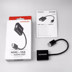 Axagon RVH-VGAN cavo e adattatore video 0,15 m HDMI tipo A (Standard) VGA (D-Sub) Nero - Vista aggiuntiva 8