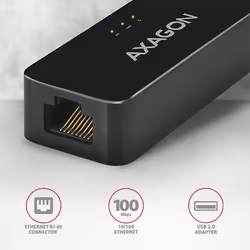 Axagon ADE-XR scheda di rete e adattatore Ethernet 100 Mbit/s - Vista aggiuntiva 2