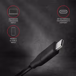 Axagon RVC-DPC cavo e adattatore video 1,8 m USB tipo-C DisplayPort Nero - Vista aggiuntiva 4