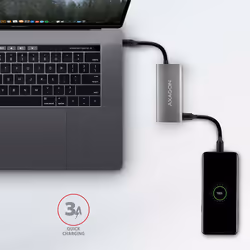 Axagon HMC-4G2 hub di interfaccia USB 3.2 Gen 2 (3.1 Gen 2) Type-C 10000 Mbit/s Grigio - Vista aggiuntiva 7