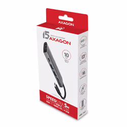 Axagon HMC-5G2 replicatore di porte e docking station per laptop Cablato USB 3.2 Gen 2 (3.1 Gen 2) Type-C Grigio