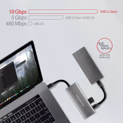 Axagon HMC-5G2 replicatore di porte e docking station per laptop Cablato USB 3.2 Gen 2 (3.1 Gen 2) Type-C Grigio - Vista aggiuntiva 5