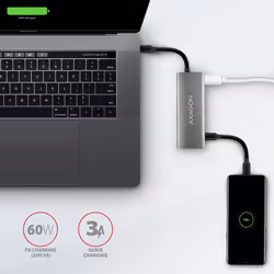 Axagon HMC-5G2 replicatore di porte e docking station per laptop Cablato USB 3.2 Gen 2 (3.1 Gen 2) Type-C Grigio - Vista aggiuntiva 7