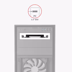 Axagon RHD-125B Halterahmen für 1x 2.5\" im 3.5\" Slot - grau Grigio Metallo - Vista aggiuntiva 6