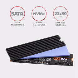 Axagon CLR-M2L3 sistema di raffreddamento per computer M.2 NVMe SSD, Unità allo stato solido Dissipatore di calore/Radiatore Nero 1 pz - Vista aggiuntiva 2