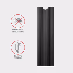 Axagon CLR-M2L3 sistema di raffreddamento per computer M.2 NVMe SSD, Unità allo stato solido Dissipatore di calore/Radiatore Nero 1 pz - Vista aggiuntiva 4