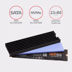 Axagon CLR-M2L6 sistema di raffreddamento per computer M.2 NVMe SSD, Unità allo stato solido Dissipatore di calore/Radiatore Nero 1 pz - Vista aggiuntiva 2