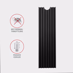 Axagon CLR-M2L6 sistema di raffreddamento per computer M.2 NVMe SSD, Unità allo stato solido Dissipatore di calore/Radiatore Nero 1 pz - Vista aggiuntiva 4