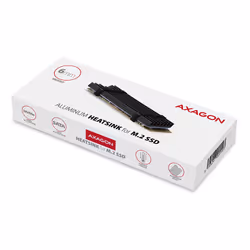Axagon CLR-M2L6 sistema di raffreddamento per computer M.2 NVMe SSD, Unità allo stato solido Dissipatore di calore/Radiatore Nero 1 pz - Vista aggiuntiva 7
