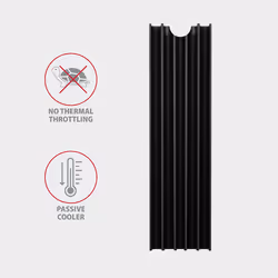 Axagon CLR-M2L10 sistema di raffreddamento per computer M.2 NVMe SSD, Unità allo stato solido Dissipatore di calore/Radiatore Nero 1 pz - Vista aggiuntiva 4