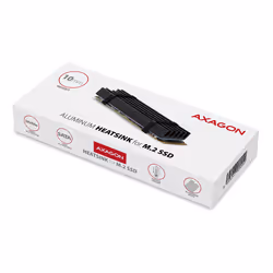 Axagon CLR-M2L10 sistema di raffreddamento per computer M.2 NVMe SSD, Unità allo stato solido Dissipatore di calore/Radiatore Nero 1 pz - Vista aggiuntiva 7