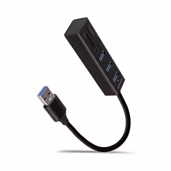 Axagon HMA-CR3A, Cablato, USB 3.2 Gen 1 (3.1 Gen 1) Type-A, Nero, MMC, MMC Mobile, MicroSD (TransFlash), MicroSDHC, MicroSDXC ...
