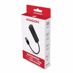 Axagon HMA-CR3A replicatore di porte e docking station per laptop Cablato USB 3.2 Gen 1 (3.1 Gen 1) Type-A Nero - Vista aggiuntiva 7