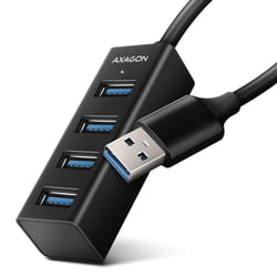 Axagon HUE-M1A hub di interfaccia USB 3.2 Gen 1 (3.1 Gen 1) Type-A 5000 Mbit/s Nero