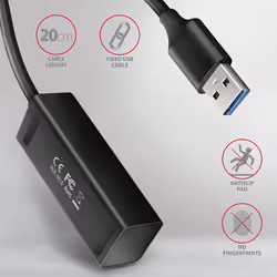 Axagon HUE-M1A hub di interfaccia USB 3.2 Gen 1 (3.1 Gen 1) Type-A 5000 Mbit/s Nero - Vista aggiuntiva 4