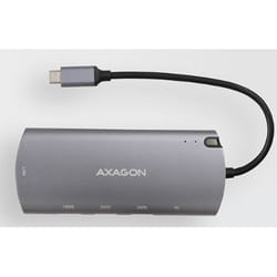 Axagon HMC-6M2 replicatore di porte e docking station per laptop Cablato USB 3.2 Gen 1 (3.1 Gen 1) Type-C Alluminio