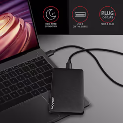Axagon EE25-SL contenitore di unità di archiviazione Box esterno HDD/SSD Nero 2.5" - Vista aggiuntiva 6