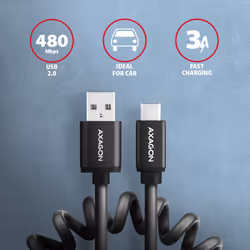 Axagon BUCM-AM10TB cavo USB USB 2.0 0,6 m USB C USB A Nero - Vista aggiuntiva 2