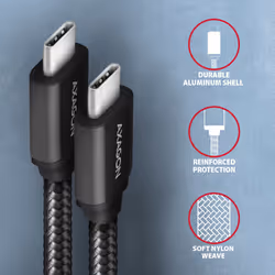 Axagon BUCM3-CM20AB cavo USB USB 3.2 Gen 1 (3.1 Gen 1) 2 m USB C Nero - Vista aggiuntiva 3