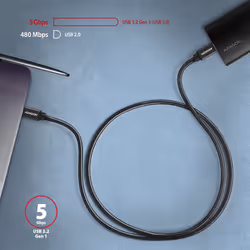 Axagon BUCM3-CM20AB cavo USB USB 3.2 Gen 1 (3.1 Gen 1) 2 m USB C Nero - Vista aggiuntiva 6