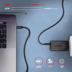 Axagon BUCM32-CM10AB cavo USB USB 3.2 Gen 2x2 1 m USB C Nero - Vista aggiuntiva 4