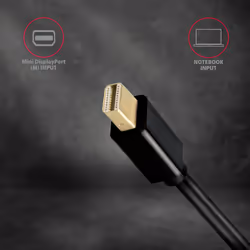 Axagon RVDM-HI14N cavo e adattatore video 0,15 m Mini DisplayPort HDMI Nero - Vista aggiuntiva 4