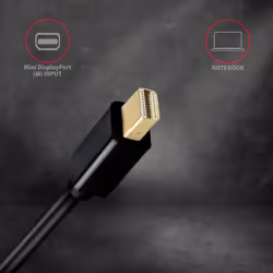 Axagon RVDM-HI14C2 Mini-DisplayPort zu HDMI Adapterkabel 4K/30 Hz 180 cm lang - Kabel - Digital/Display/Video 1,8 m Mini DisplayPort Nero - Vista aggiuntiva 4
