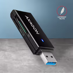 Axagon CRE-S2N lettore di schede USB 3.2 Gen 1 (3.1 Gen 1) Type-A Nero - Vista aggiuntiva 4