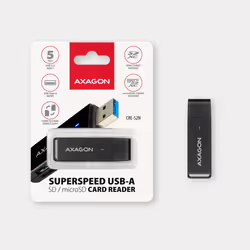 Axagon CRE-S2N lettore di schede USB 3.2 Gen 1 (3.1 Gen 1) Type-A Nero - Vista aggiuntiva 5