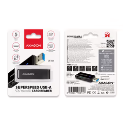Axagon CRE-S2N lettore di schede USB 3.2 Gen 1 (3.1 Gen 1) Type-A Nero - Vista aggiuntiva 6