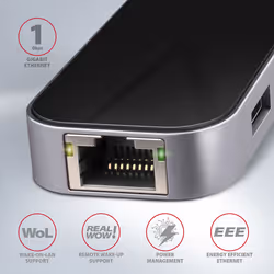 Axagon HMC-6GL replicatore di porte e docking station per laptop Cablato USB 3.2 Gen 1 (3.1 Gen 1) Type-C Nero, Grigio - Vista aggiuntiva 5