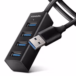 Axagon HUE-M1AL hub di interfaccia USB 3.2 Gen 1 (3.1 Gen 1) Type-A 5000 Mbit/s Nero - Vista aggiuntiva 2