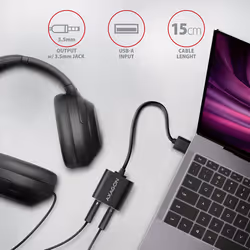 Axagon ADA-12 USB 2.0 Stereo Audio Mini-Adapter 15 cm Kabellänge - Kabel - Audio/Multimedia 2.0 canali - Vista aggiuntiva 3