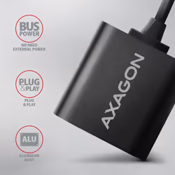 Axagon ADA-12 USB 2.0 Stereo Audio Mini-Adapter 15 cm Kabellänge - Kabel - Audio/Multimedia 2.0 canali - Vista aggiuntiva 4