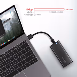 Axagon EEM2-SBC externes Gehäuse für M.2 SSDs USB-C 3.2 Gen 2 - schwarz Box esterno SSD Nero - Vista aggiuntiva 7