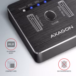 Axagon ADSA-M2C docking station per unità di archiviazione USB 3.2 Gen 2 (3.1 Gen 2) Type-C Nero - Vista aggiuntiva 4